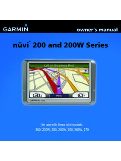 n&#252;vi 200 and 200W Series - Garmin International