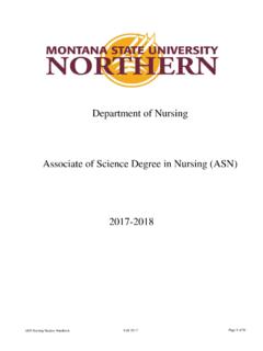 Department of Nursing Associate of Science Degree in ...