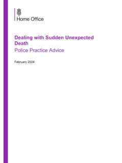 Dealing with sudden unexpected death - GOV.UK
