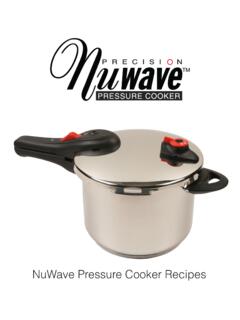 NuWave Pressure Cooker Recipes