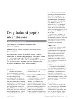 Drug-induced peptic ulcer disease - mcppnet.org