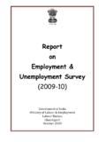 Report on Employment &amp; Unemployment Survey - Labour …