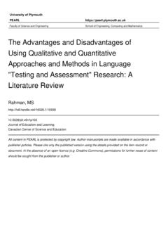 The Advantages and Disadvantages of Using Qualitative and ...