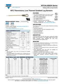 NTC Thermistors, Low Thermal Gradient Lug Sensors