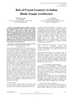 Role of Fractal Geometry in Indian Hindu Temple …