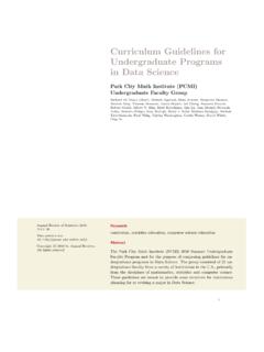 Curriculum Guidelines for Undergraduate Programs in …