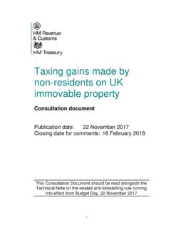 Taxing gains made by non-residents on UK …