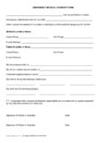 EMERGENCY MEDICAL CONSENT FORM - Child care