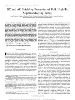 IEEE TRANSACTIONS ON APPLIED SUPERCONDUCTIVITY, …