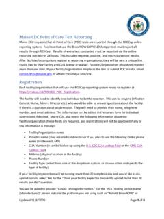 Maine CDC Point of Care Test Reporting