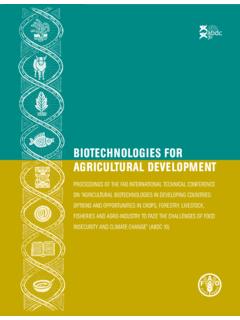 Biotechnologies for AgriculturAl Development