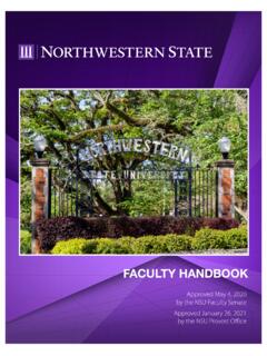 Northwestern State – Faculty Handbook