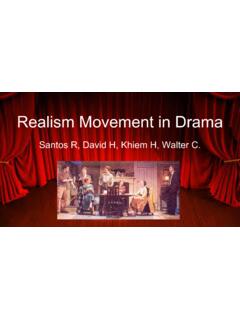 Realism Movement in Drama - Chandler Unified School ...