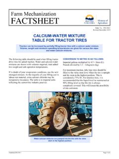 Calcium-Water Table For Tractor Tires - BC Ministry of ...