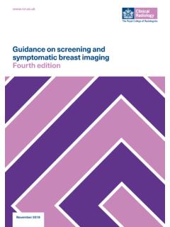 Guidance on screening and symptomatic breast imaging ...