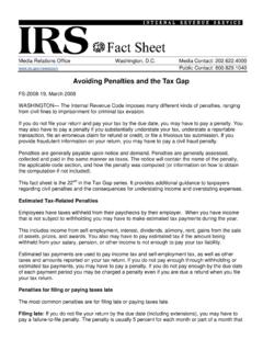 Avoiding Penalties and the Tax Gap - IRS tax forms