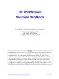 HP 12C Platinum Solutions Handbook