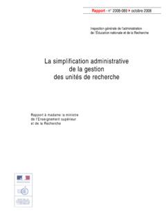 La simplification administrative de la gestion des unit&#233;s ...