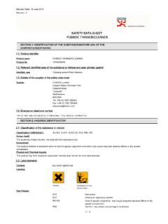 SAFETY DATA SHEET FOSROC THINNER/CLEANER