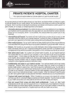 PRIVATE PATIENTS’ HOSPITAL CHARTER - Ramsay …