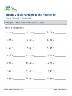 Round 2-digit numbers to the nearest 10 - k5learning.com