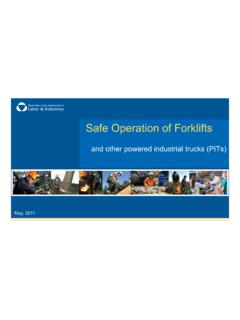 Safe Operation of Forklifts - Wa
