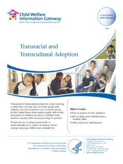 Transracial and Transcultural Adoption - Child Welfare