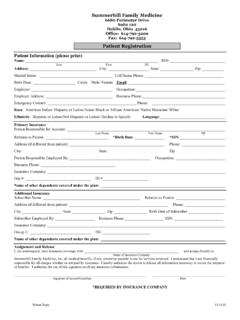 Patient Information (please print) - summerhillmedicine.com