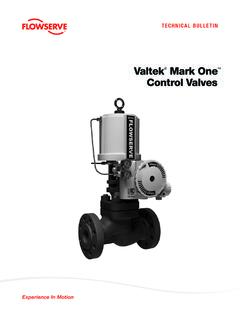 Valtek Valtek Mark One Mark One Control Valves - Flowserve