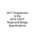2017 Supplement to the 2016 VDOT Road and Bridge ...