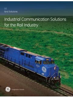 Industrial Communication Solutions for the Rail Industry