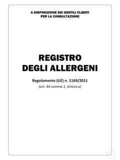 REGISTRO DEGLI ALLERGENI - ascom.pn.it