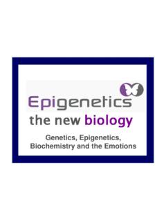 Genetics, Epigenetics, Biochemistry and the Emotions