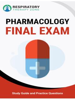 Pharmacology Final Exam Study Guide - Respiratory …