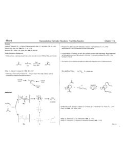 Myers Stereoselective Olefination Reactions: The Wittig ...