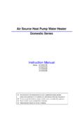 家用机horizontal series Heat Pump Instruction Manual