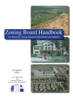 Zoning Board Handbook - Wisconsin DNR