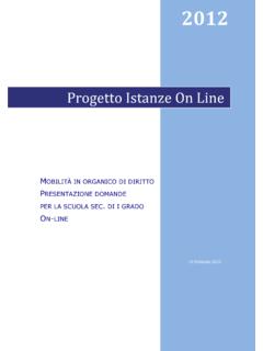 Progetto Istanze On Line - archivio.pubblica.istruzione.it