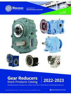 Gear Reducers 2021-2022 - WorldWide Electric