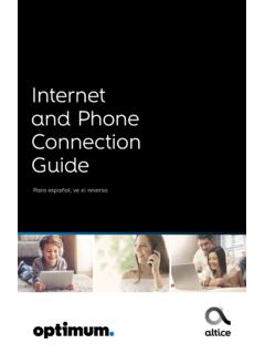 Internet and Phone Connection Guide - Optimum