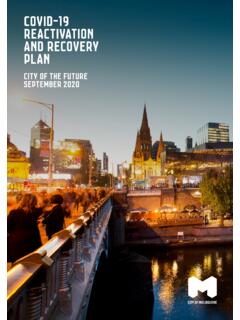 COVID-19 Reactivation and Recovery Plan - City of Melbourne