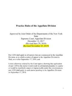 Practice Rules of the Appellate Division