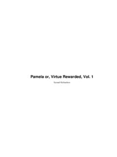 Pamela or, Virtue Rewarded, Vol. 1 - Public Library