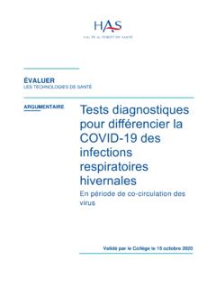 Tests diagnostiques pour diff&#233;rencier la COVID-19 des ...