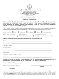 Duplicate License Form - New Jersey Division of Consumer ...