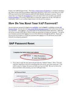 How Do You Reset Your SAP Password?