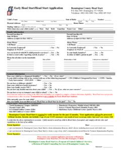 Head Start Application - United Counseling Service