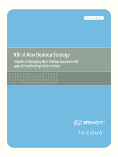 VDI: A New Desktop Strategy - vmware.com