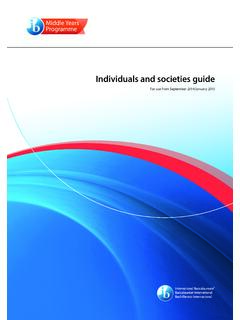 Individuals and societies guide