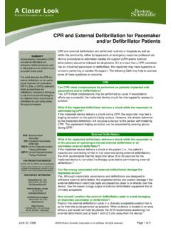 CPR and External Defibrillation for Pacemaker /or ...